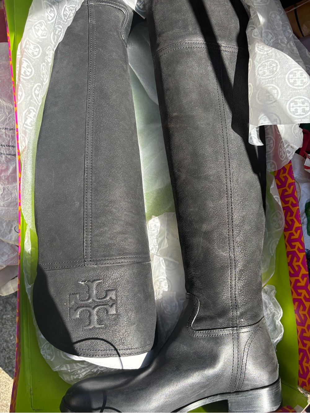 Tory Burch Black Leather Over-the-Knee Riding Boots Brand New Never Worn